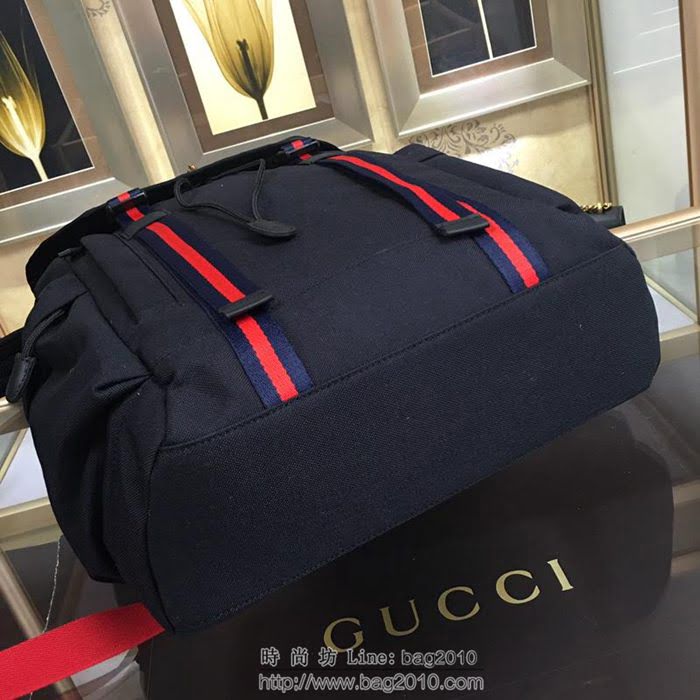 GUCCI 古馳男包 新款 429037 Techpack 高科技帆布 古馳雙肩背包 黑色